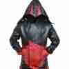 Assassins Creed 3 Red and Black Faux Leather Jacket