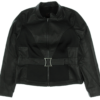 Natasha Romanoff aka Black Widow's black leather jacket - front