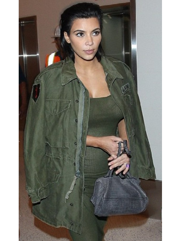 Kim Kardashian Army Green Jacket