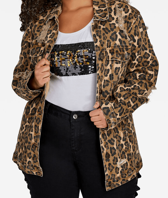 Leopard print denim jacket of Queen Latifah from Star Season 02