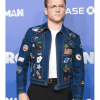 Taron Egerton Rocketman Blue Denim Jacket with Embroidered Patches