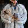 American Singer & Song Writer Lady Gaga Faux Fur Trench Coat
