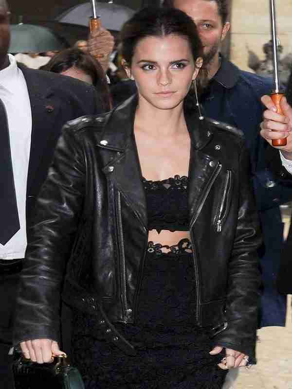 Emma Watson GQ Awards Leather Jacket : Made To Measure Custom Jeans For Men  & Women, MakeYourOwnJeans®