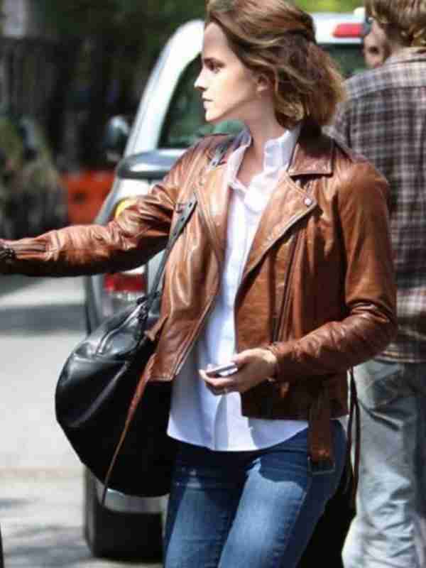 Bikers Style Emma Watson Leather Jacket