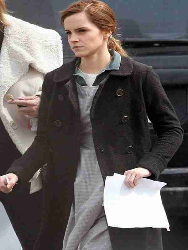 Emma Watson Regression Double Breasted Coat