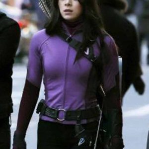 Kate Bishop Hawkeye Hailee Steinfeld Purple Leather Jacket