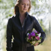 Amber Marshall TV Series Heartland Amy Fleming Black Leather Jacket