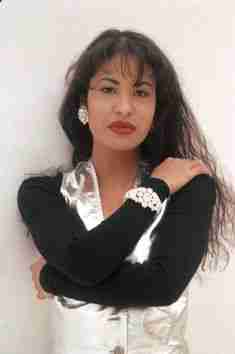 Song Writer Selena Quintanilla American Singer Metallic Leather Vest Front