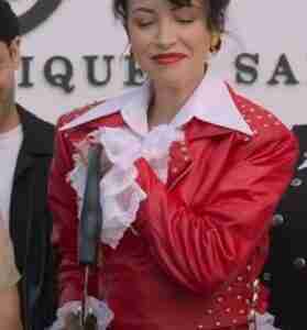 Christian Serratos TV Series Selena The Series S02 Red Leather Jacket