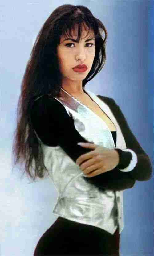 Song Writer Selena Quintanilla American Singer Metallic Leather Vest right