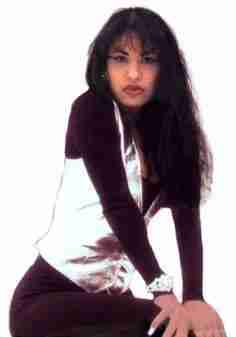 Song Writer Selena Quintanilla American Singer Metallic Leather Vest left