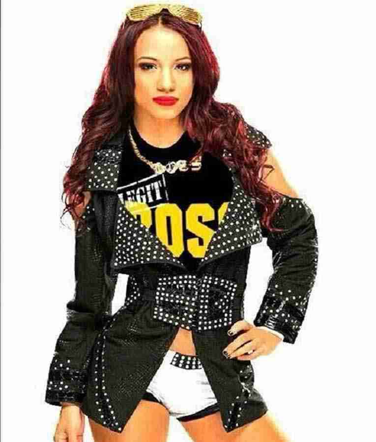 WWE Sasha Black Studded Leather Jacket