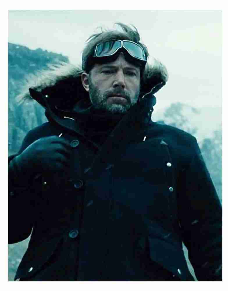 Zack Snyder’s Justice League Ben Affleck Fur Hoodie Jacket Front