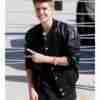 Justin Bieber Black Bomber Leather Jacket