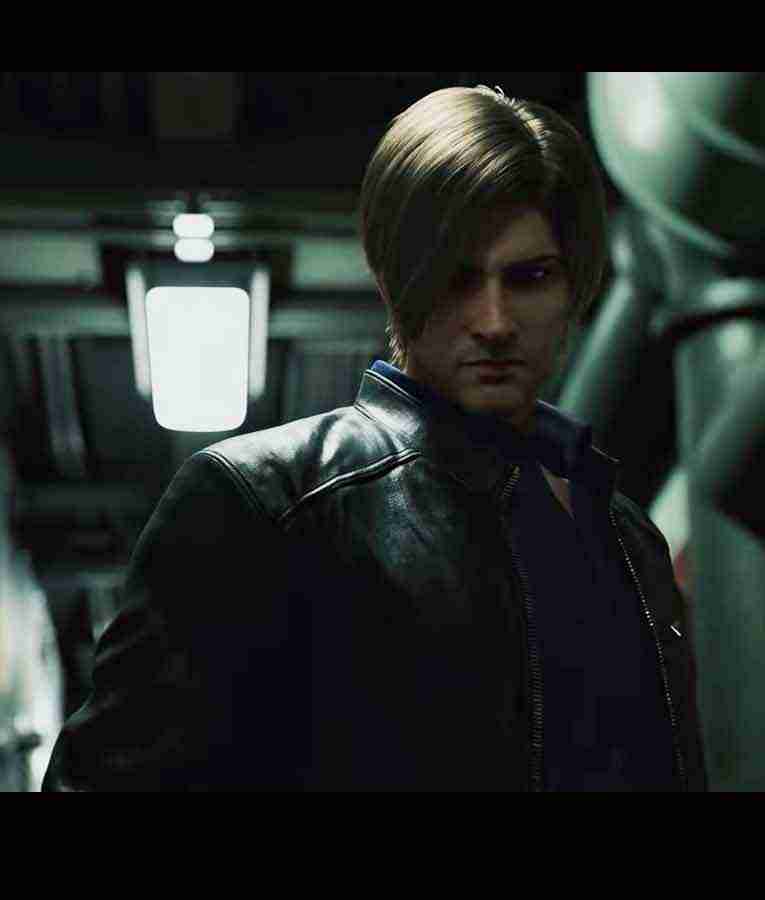 Leon Kennedy Black Resident Evil: Infinite Darkness Leather Jacket