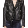 Jackie Goldschneider Black Leather Jacket