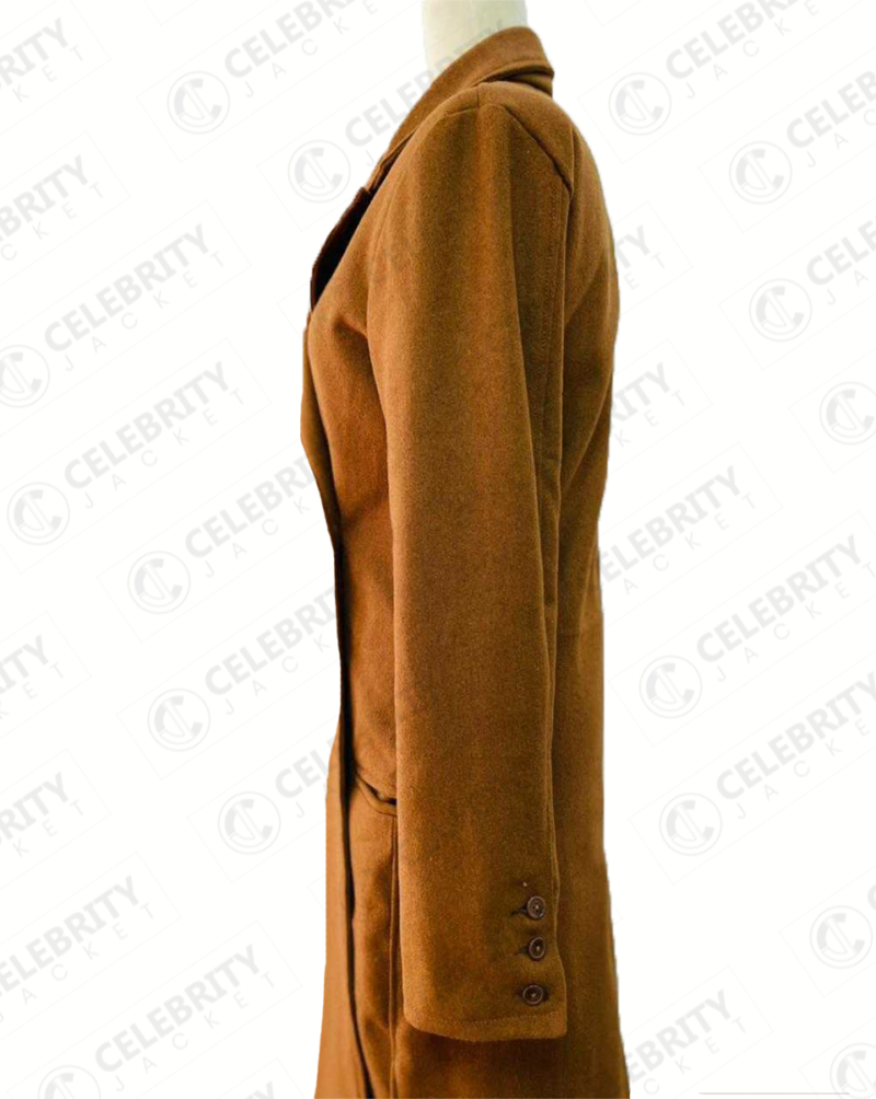 Kendall Jenner New York Brown Woolen Long Trench Coat