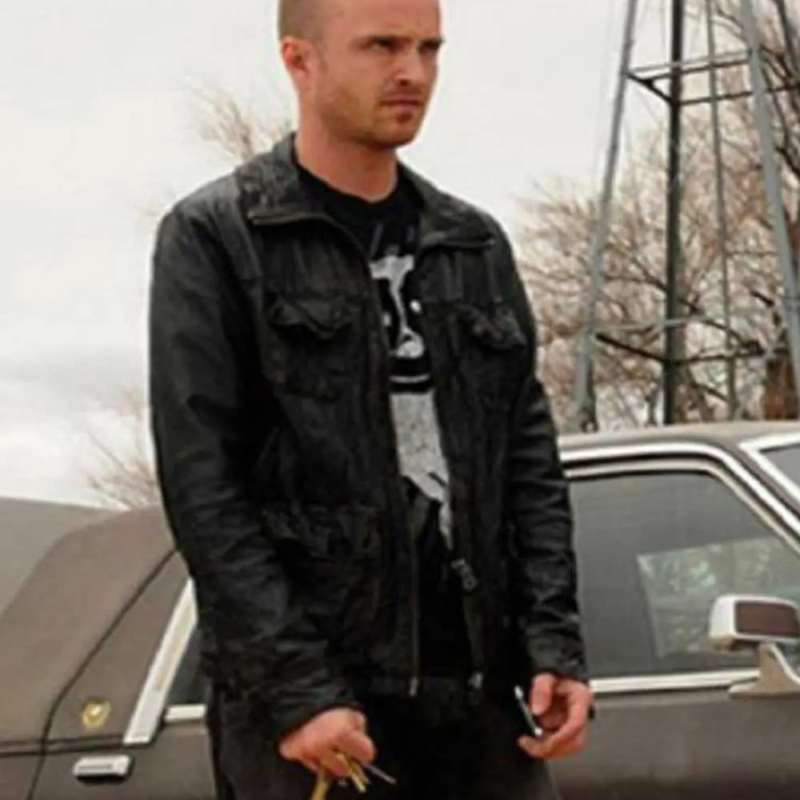 Breaking Bad Jesse Pinkman Black Leather Jacket
