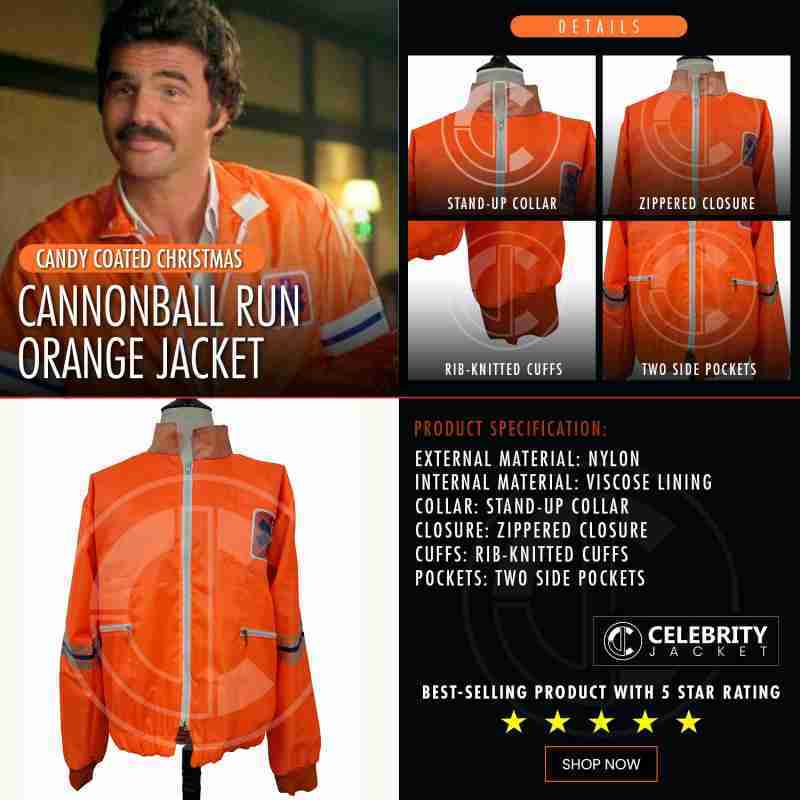 J.J. McClure The Cannonball Run Burt Reynolds Orange Jacket