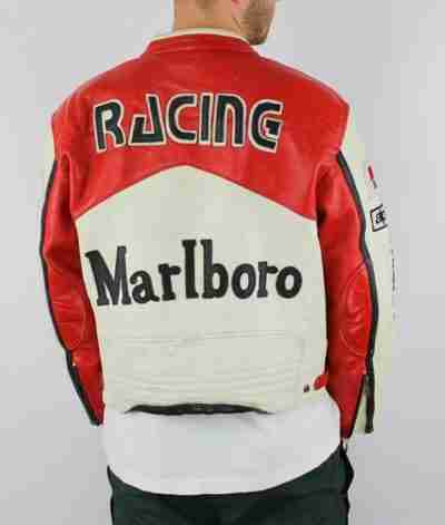 Marlboro racing leather jacket - back view