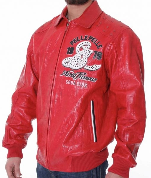 Vintage Soda Club Pelle Pelle Red Leather Jacket