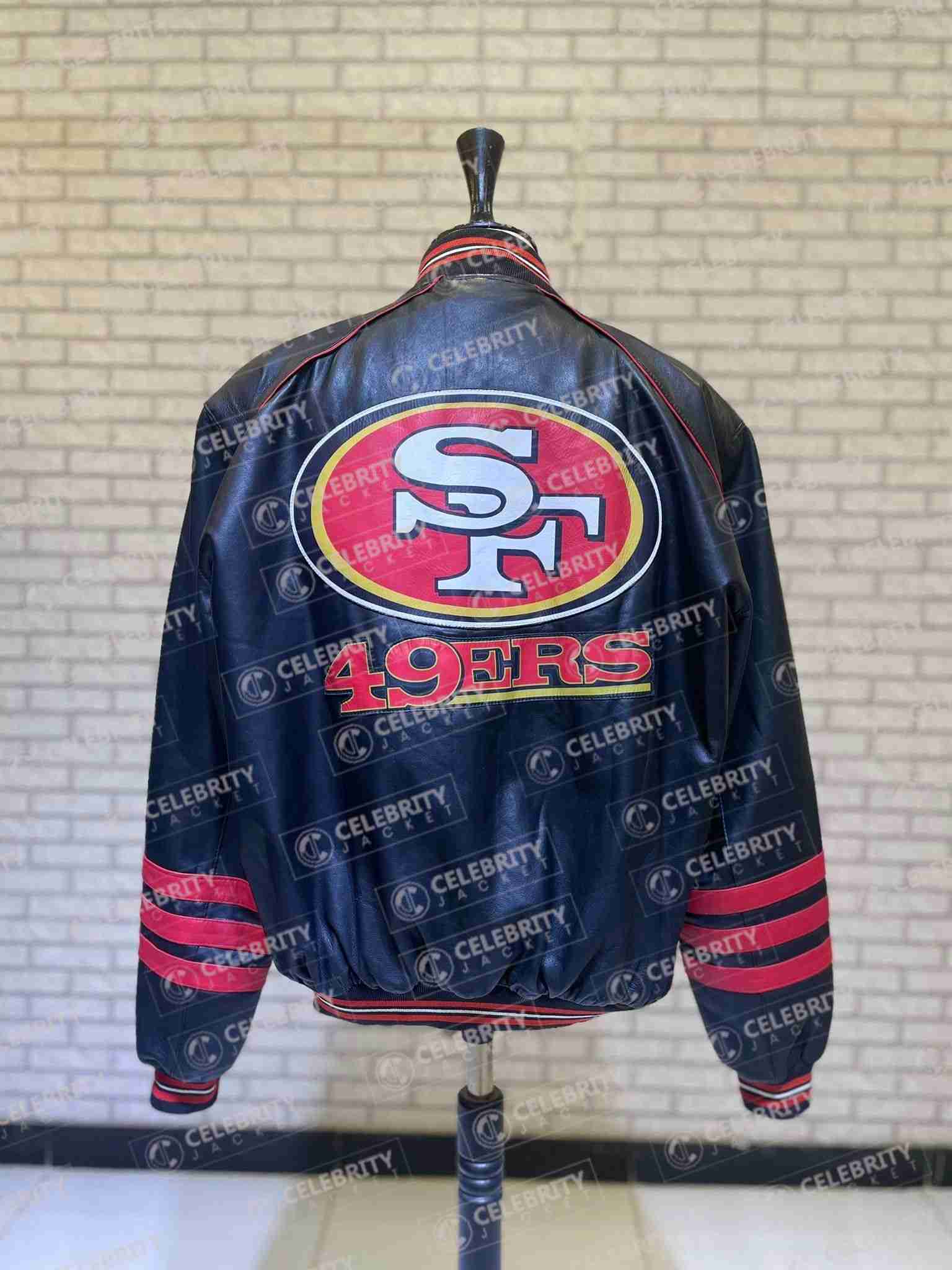 San Francisco 49ers Black Leather Jacket