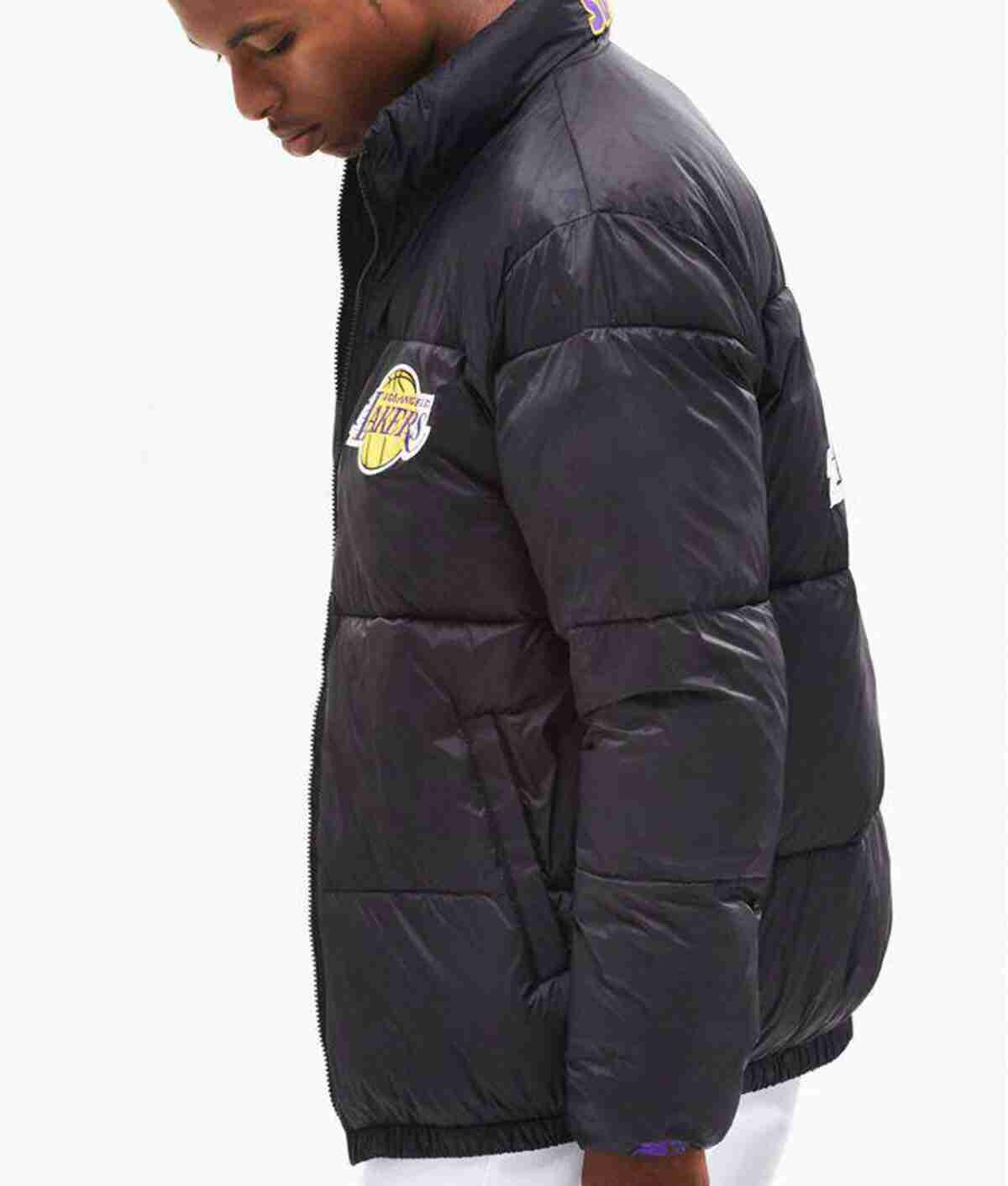 Men’s Los Angeles Lakers Black Puffer Jacket