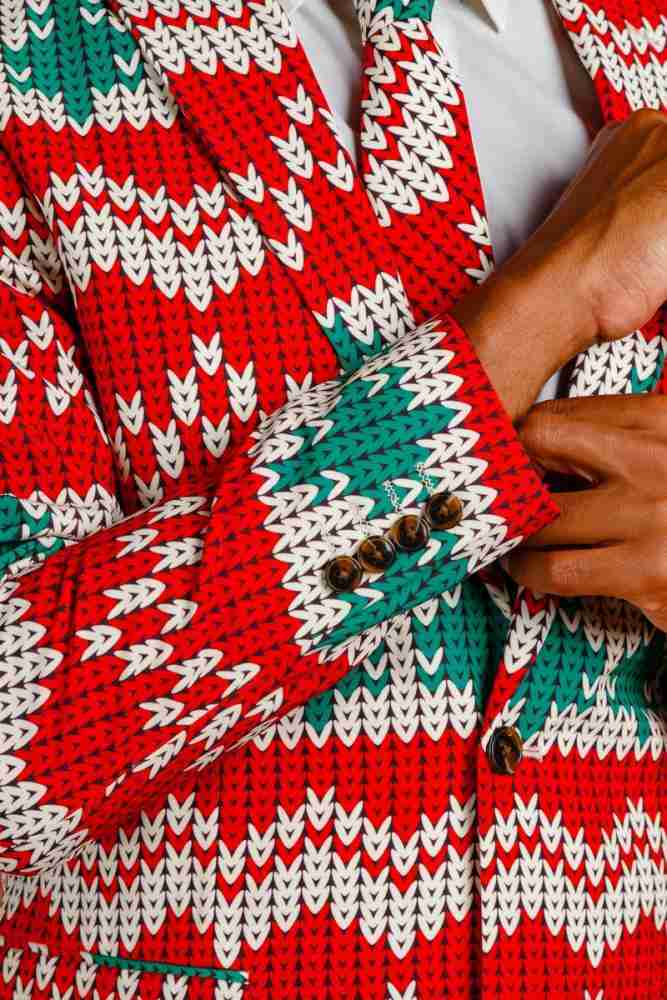 The Red Ryder Knit Print Christmas Suit