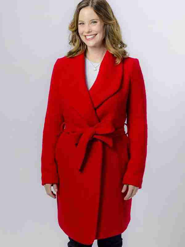 Ashley Williams Christmas In Evergreen Wool Coat