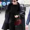 House of Gucci Lady Gaga Black Leather Coat