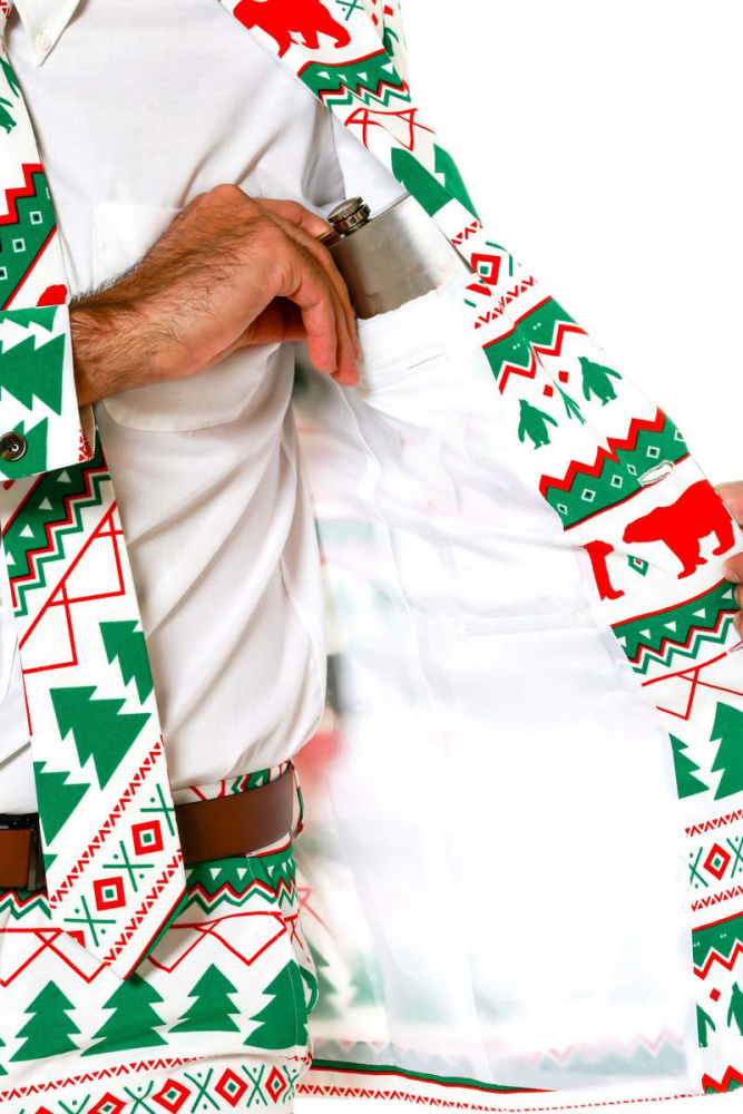 The Polar Bear Bandito Green And White Fair Isle Christmas Suit
