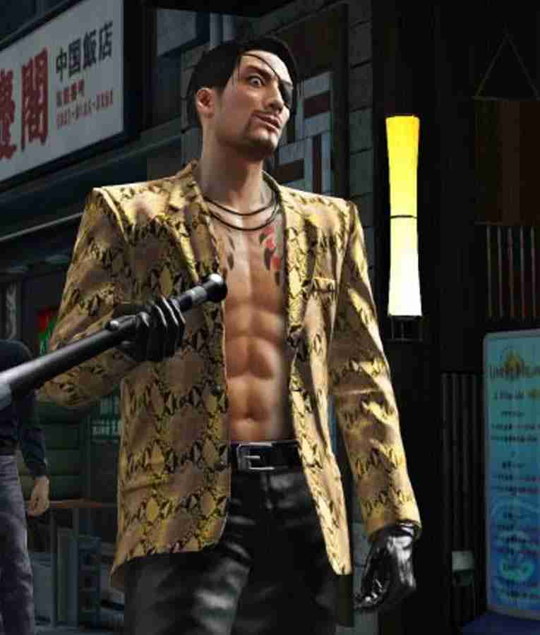 Goro Majima from the Yakuza videogame series wearing his snakeskin jacket