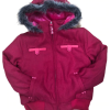 Pink Pelle Pelle Fur Hooded Wool Bomber Jacket