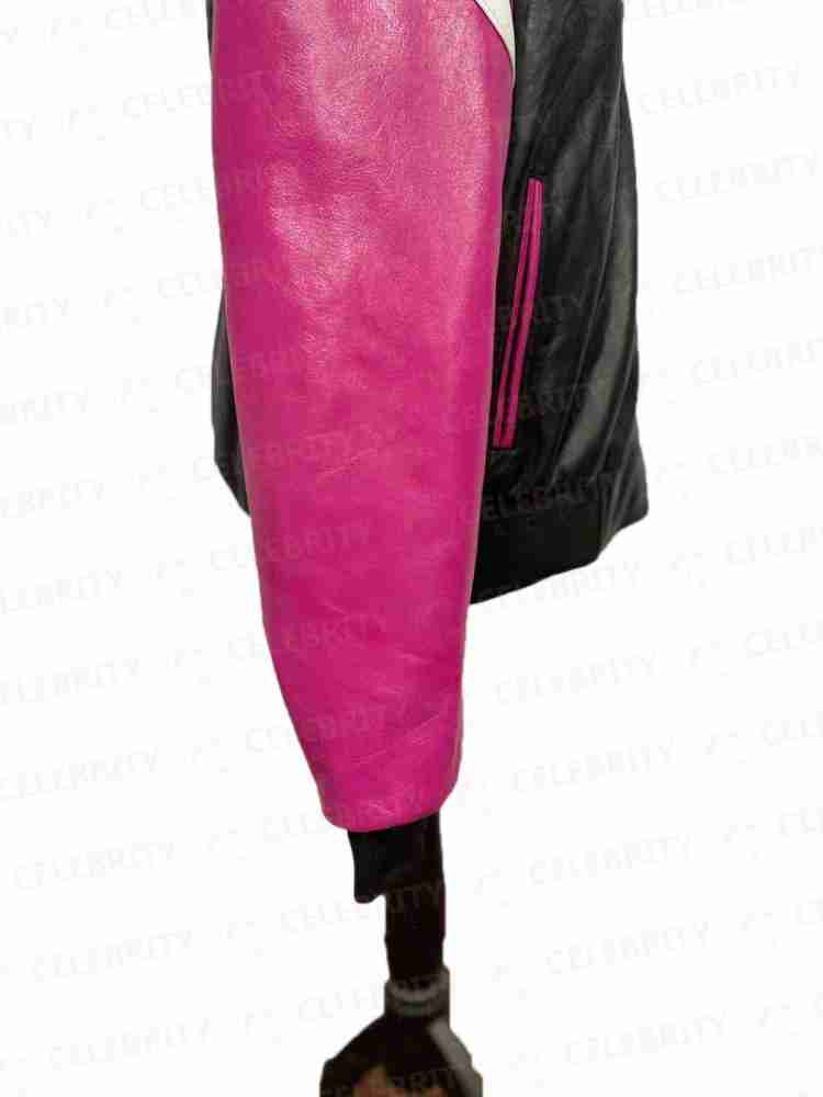 Premium Quality Pelle Pelle Pink Leather Bomber Jacket