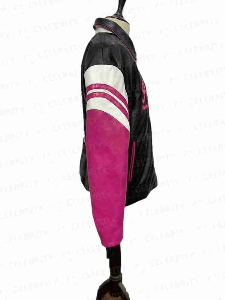 Premium Quality Pelle Pelle Pink Leather Bomber Jacket