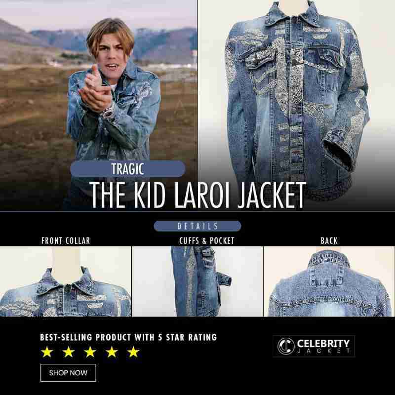 The Kid Laroi Tragic denim jacket - Best Selling Product Infographic