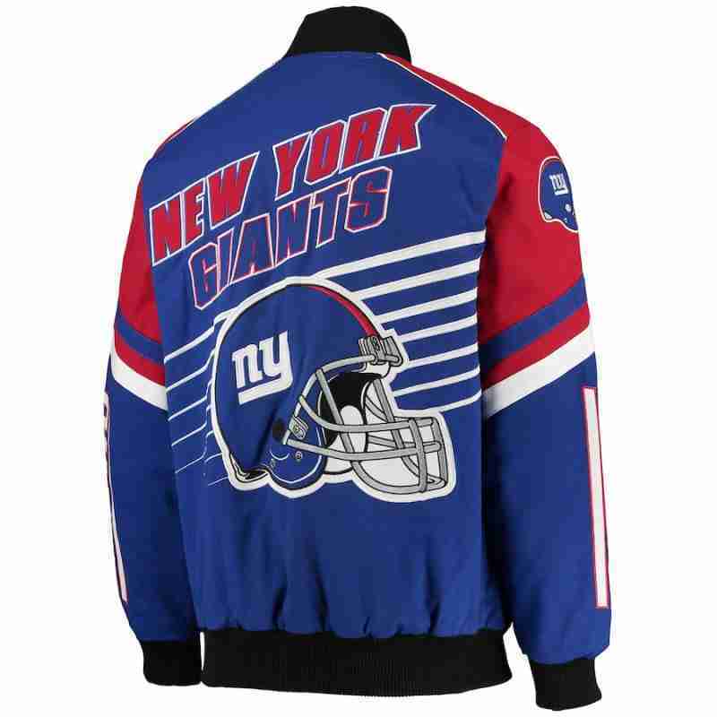 Men's Red & Blue NFL New York Giants bomber jacket - back