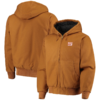 Men's NFL NY Giants tan brown hooded cotton jacket