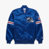 NFL NY Giants' Gridiron royal blue satin jacket - front