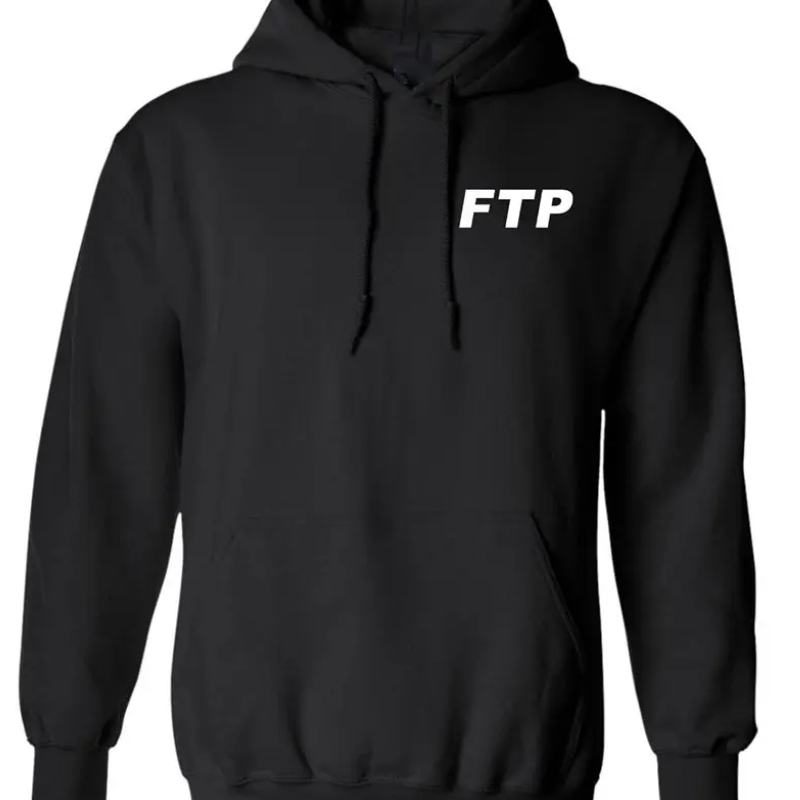 Ftp Logo Black Unisex Pullover Hoodie
