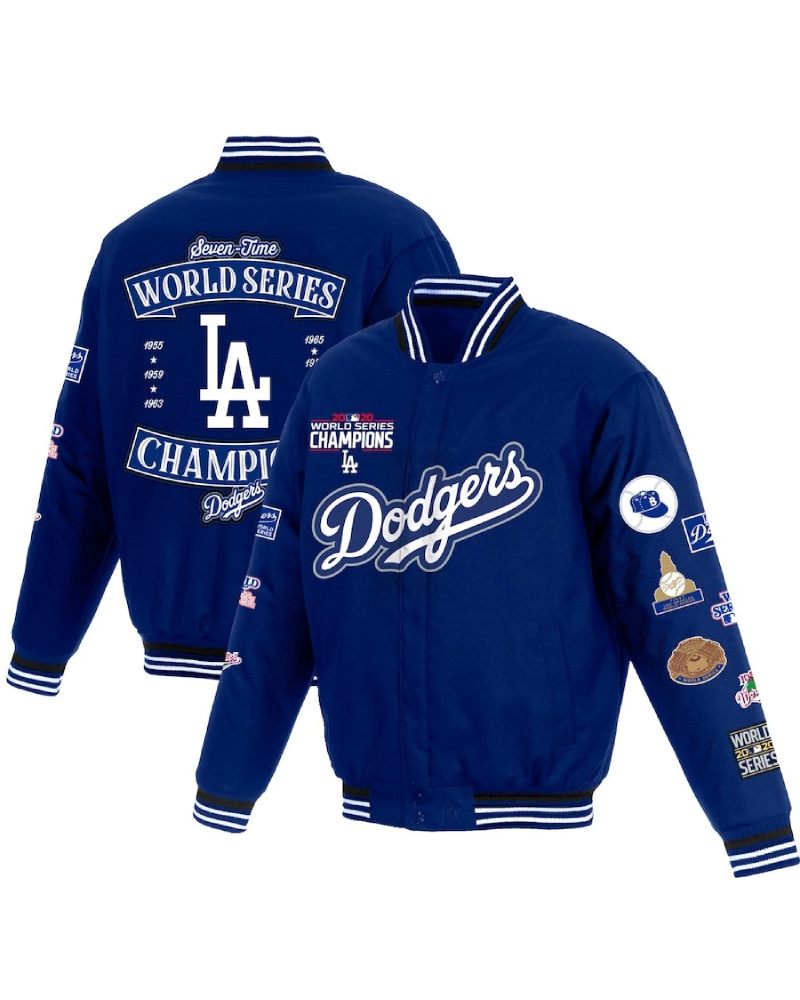 Los Angeles Dodgers 2020 World Series Champions Poly-Twill Full-Snap Jacket
