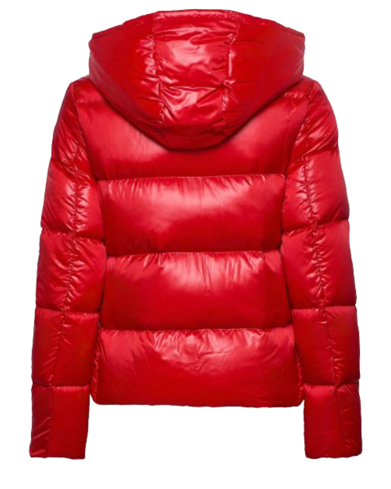 Winter Mens Hooded Parachute Red Puffer Jacket