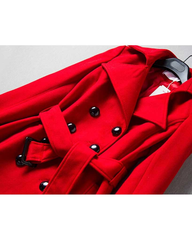 Polar Vivian Red Trench Coat