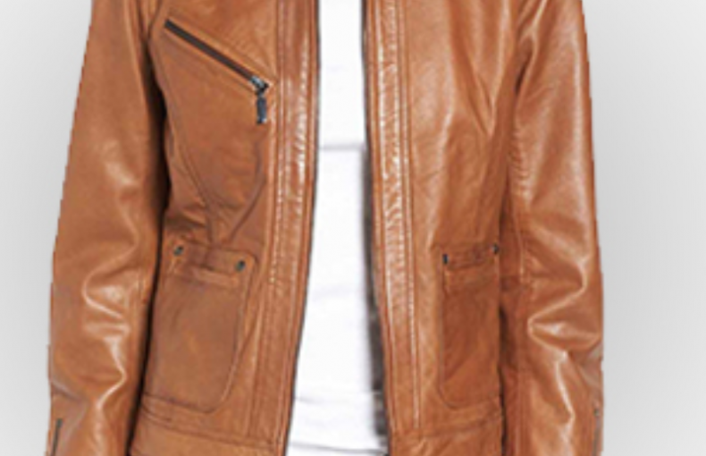 Stylish Brown Leather Jacket For Womens