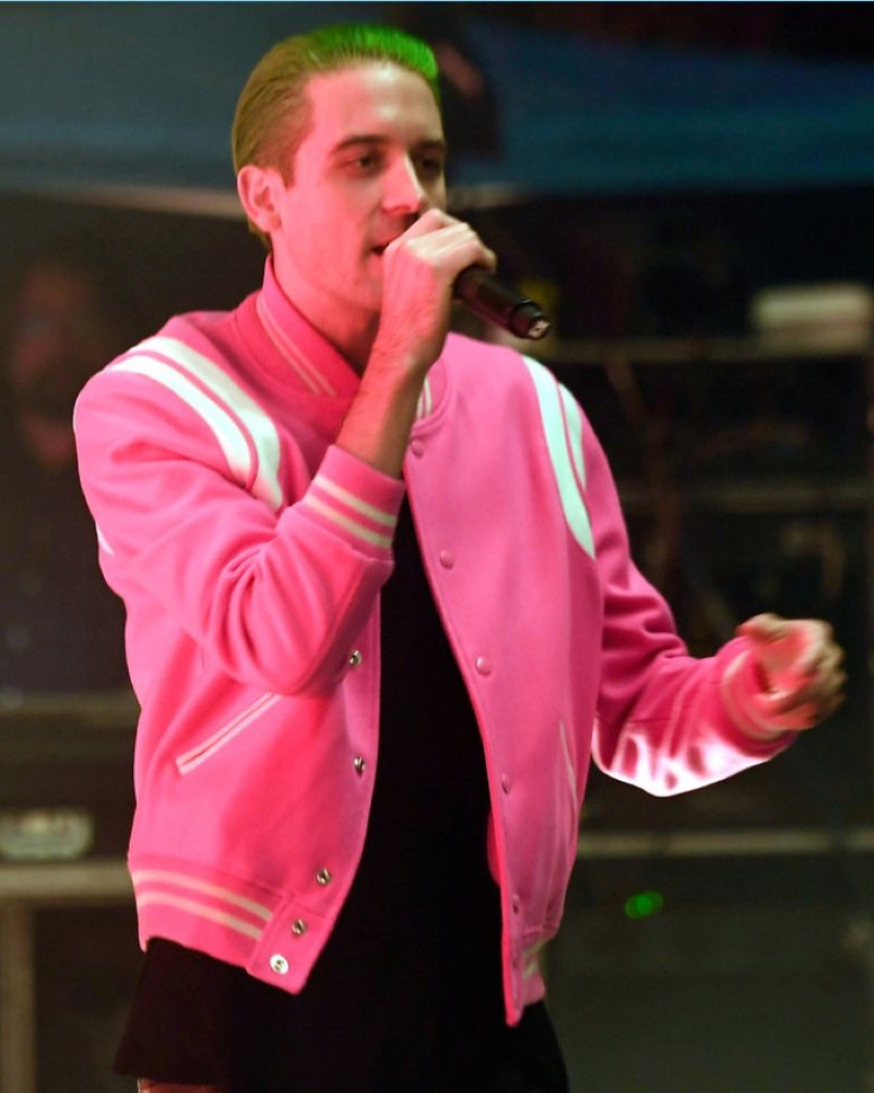 G-Eazy Pink Varsity Jacket