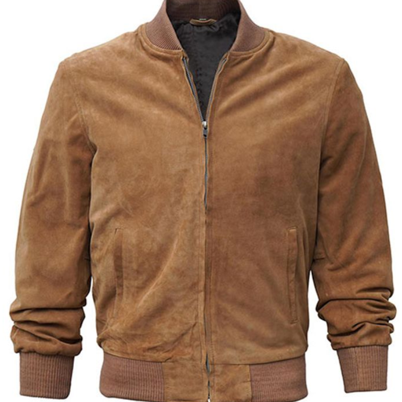 Chris Brown Suede Bomber Jacket