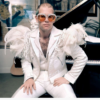 Elton John White Leather Jacket