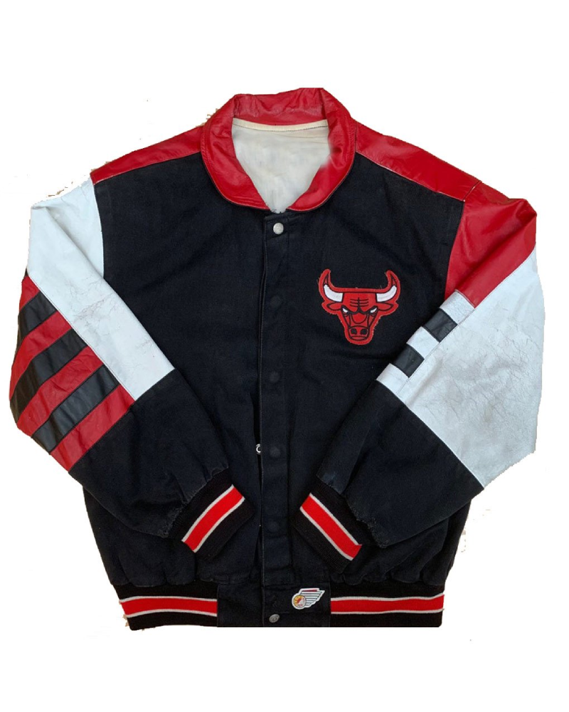 bulls varsity leather jacket