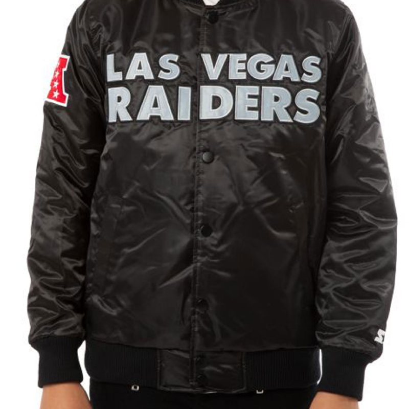 Raiders Las Vegas Back Shield Bomber Jacket