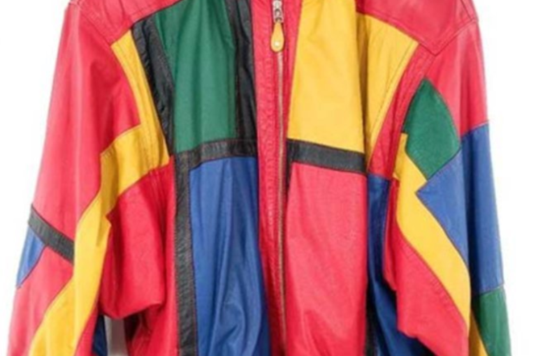 Lexie Duncan Young Rock Karen Colorblock Leather Jacket